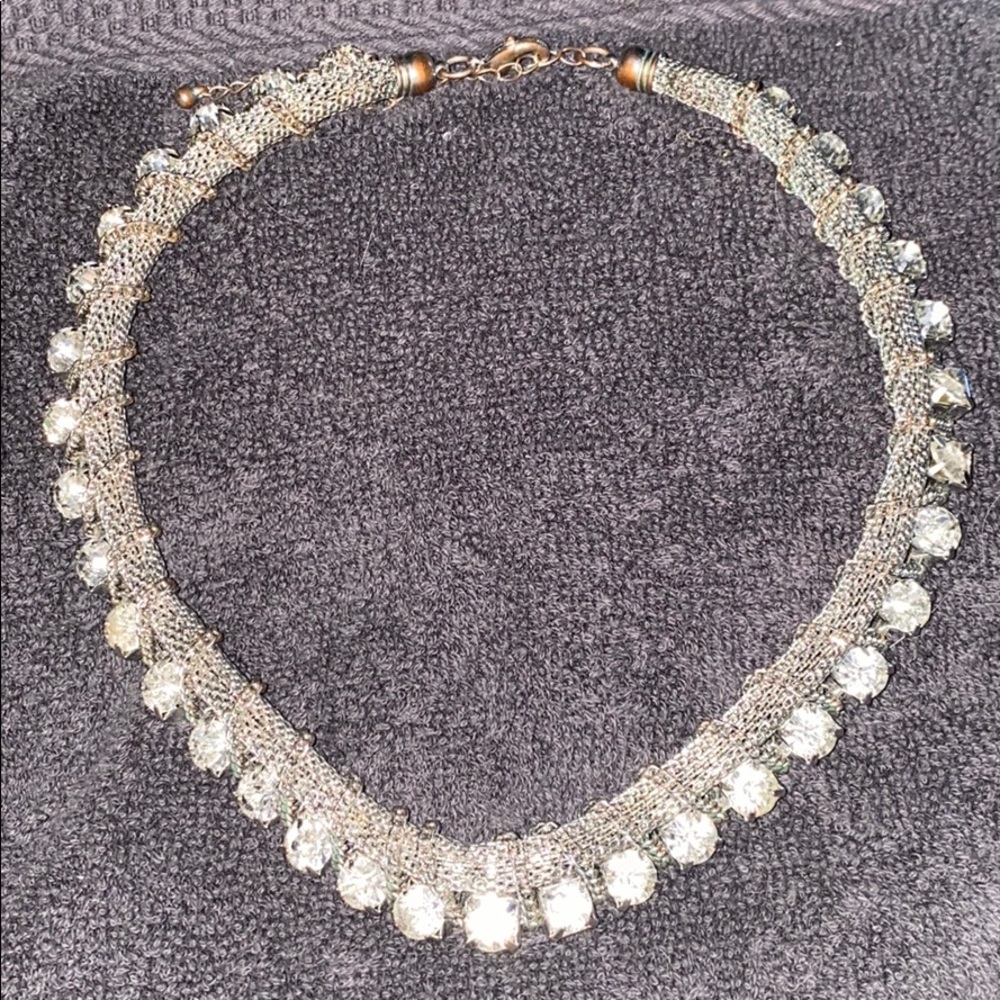 Silver Chain Metal Statement Necklace